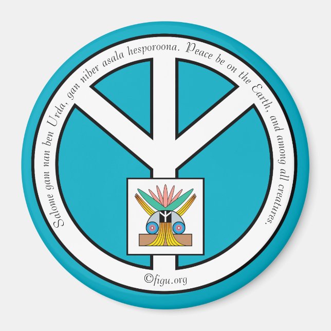 Ein Wunsch für den Frieden Magnet (Vorne)
