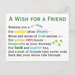 Ein Wunsch nach einer freundlichen St. Patrick's D Postkarte