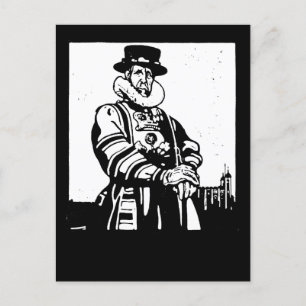 Ein Yeoman Warder oder Beefeater Postkarte