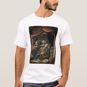 Ein Zahnarzt, der den Zahn eines alten Mannes T-Shirt