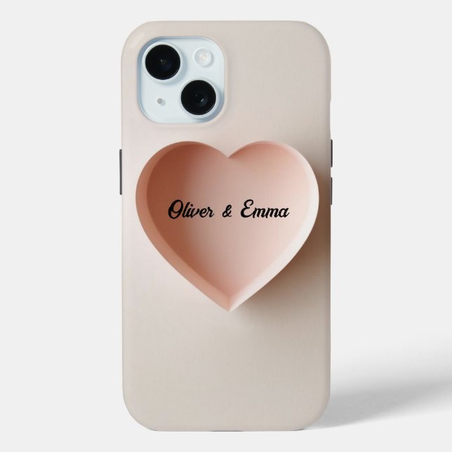 Ein zartes, minimalistisches Herz Case-Mate iPhone Hülle (Rückseite)