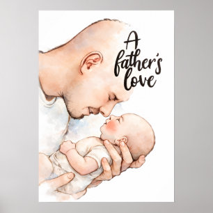 Ein zärtlicher Moment eines Vaters Poster