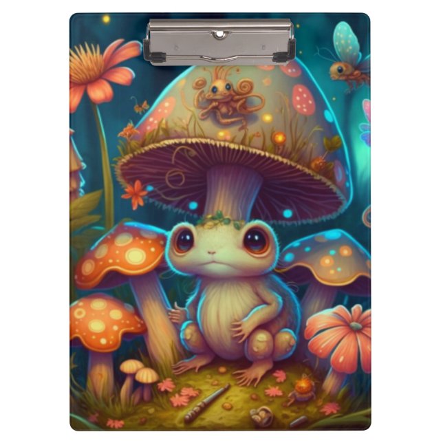 Ein zauberhafter Pilzfrosch Klemmbrett (Vorderseite)