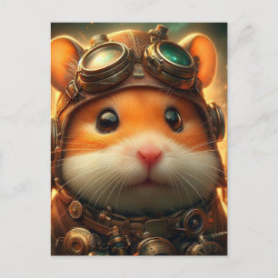 ein zauberhafter Steampunkhamster Postkarte