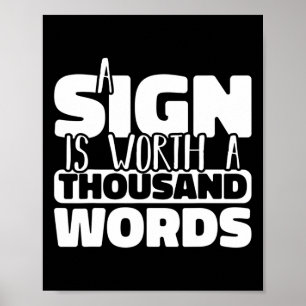 Ein Zeichen ist tausend Worte wert American Sign L Poster