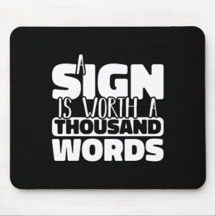 Ein Zeichen ist tausend Worte wert Amerikanische G Mousepad