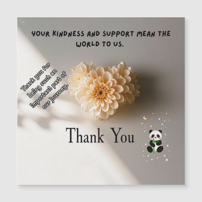 Ein Zeichen meines Dankes Magnetkarte (Vorderseite)