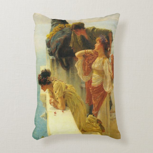 Ein Zeichen von Sir Lawrence Alma-Tadema Dekokissen (Vorderseite(Vertikal))
