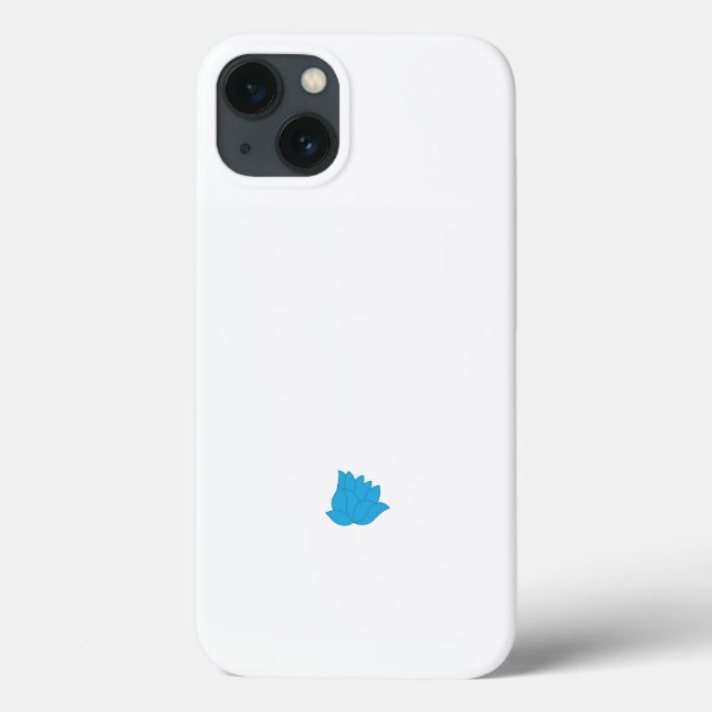 ein zeichn einer blauen Blume auf weißem Hintergru Case-Mate iPhone Hülle (Rückseite)