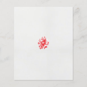 ein zeichn einer roten Blume auf weißem Hintergrun Flyer