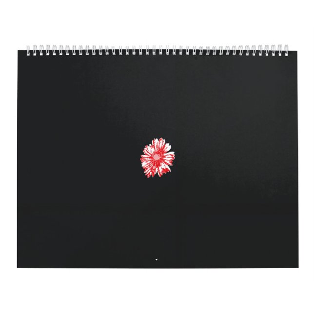 ein zeichn einer roten Blume auf weißem Hintergrun Kalender (Titelbild)