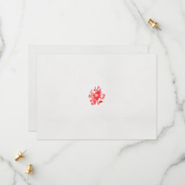 ein zeichn einer roten Blume auf weißem Hintergrun Save The Date