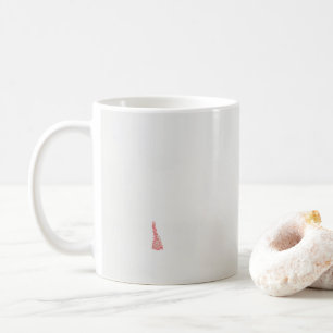 ein zeichn eines Vogels mit Blume darauf Kaffeetasse