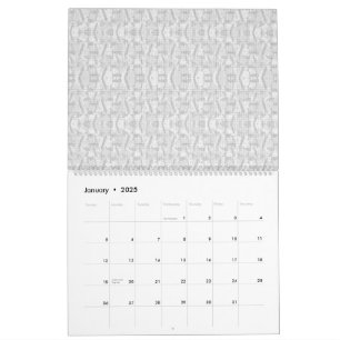 Ein zeitgenössisches Tapeten-Design, das eine Arra Kalender