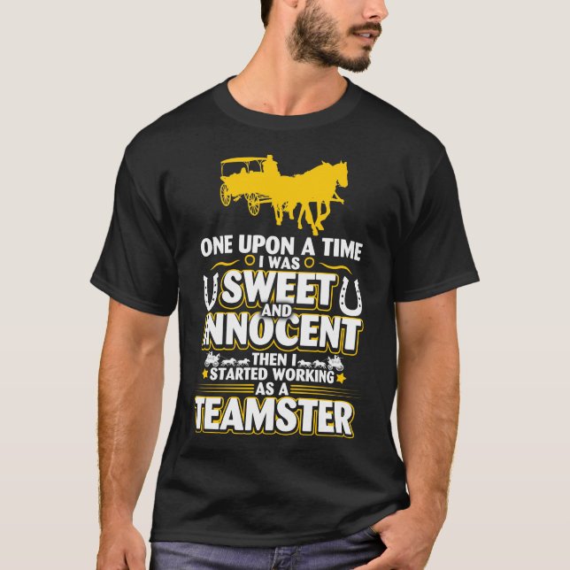 Ein zeitgenössisches, unschuldiges Teamster-Shirt T-Shirt (Vorderseite)