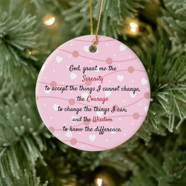 Ein zeitloses, friedliches Gebet Keramik Ornament (Baum)