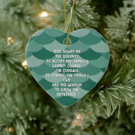Ein zeitloses, friedliches Gebet Keramik Ornament