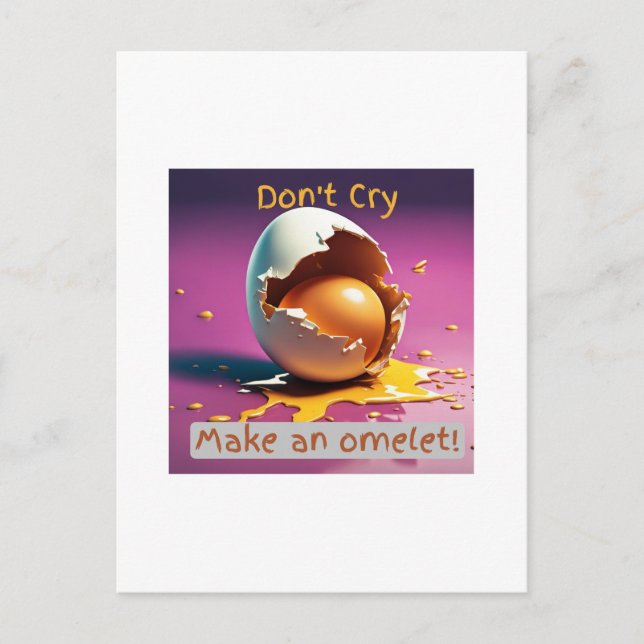 Ein zerbrochenes Ei Postkarte (Vorderseite)