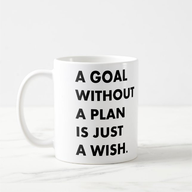 Ein Ziel ohne Plan Kaffeetasse (Links)