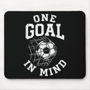 Ein Ziel vor Augen Gestresstes Fußballnetz Ball Mousepad