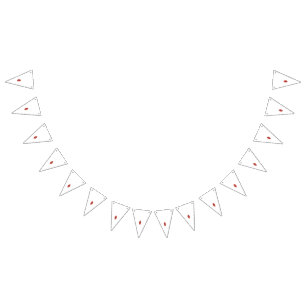 Ein Zierdesign mit kreisförmigem Motiv, verteilt Wimpelkette