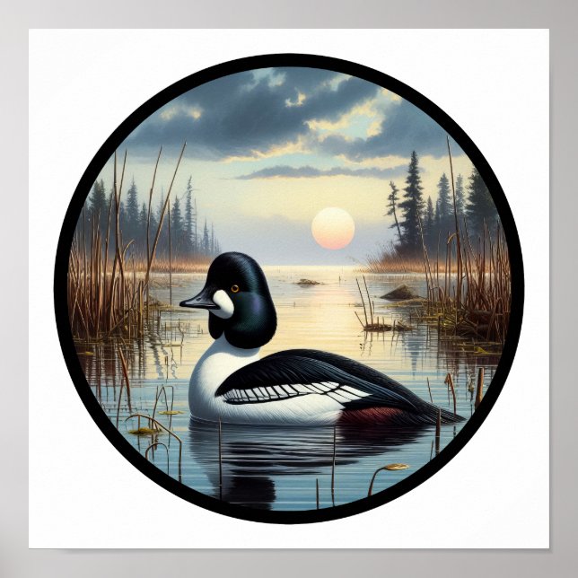 Ein zirkuläres 3D-Bild einer gemeinsamen Goldeneye Poster (Vorne)