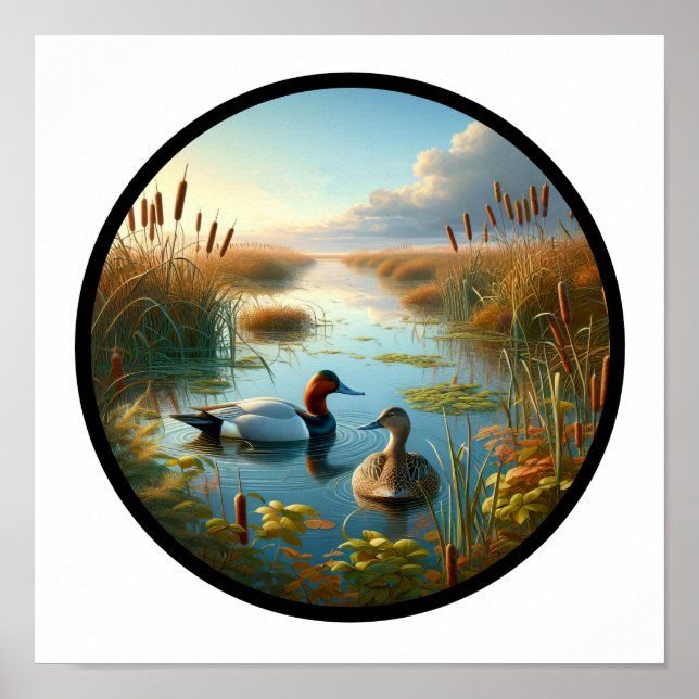 Ein zirkuläres 3D-Bild einer wunderschönen Kanvasb Poster (Vorne)