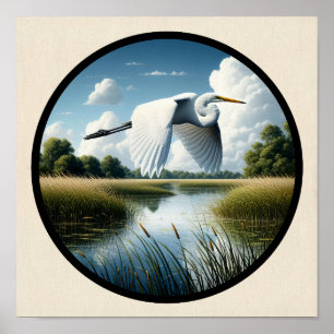 Ein zirkuläres 3D-Bild eines wunderschönen großen  Poster