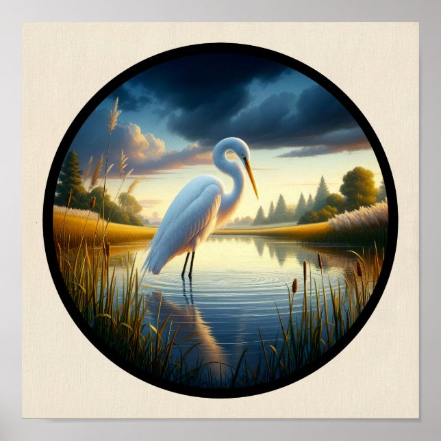 Ein zirkuläres 3D-Bild eines wunderschönen großen  Poster (Vorne)