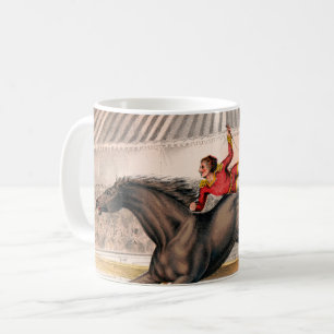 Ein Zirkus-Performer reiten auf einem Hügel Kaffeetasse