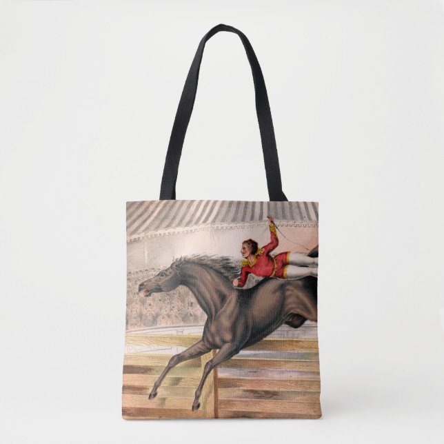 Ein Zirkus-Performer reiten auf einem Hügel Tasche (Vorderseite)