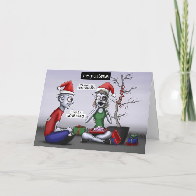 Ein Zombie-Weihnachten Feiertagskarte (Vorderseite)