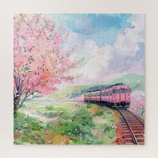 Ein Zug im Frühling (Vertikal)