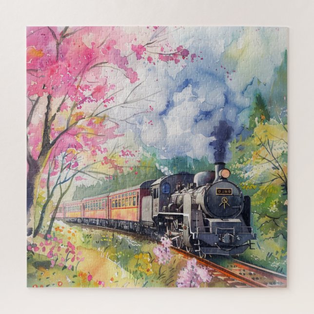 Ein Zug im Frühling (Vertikal)
