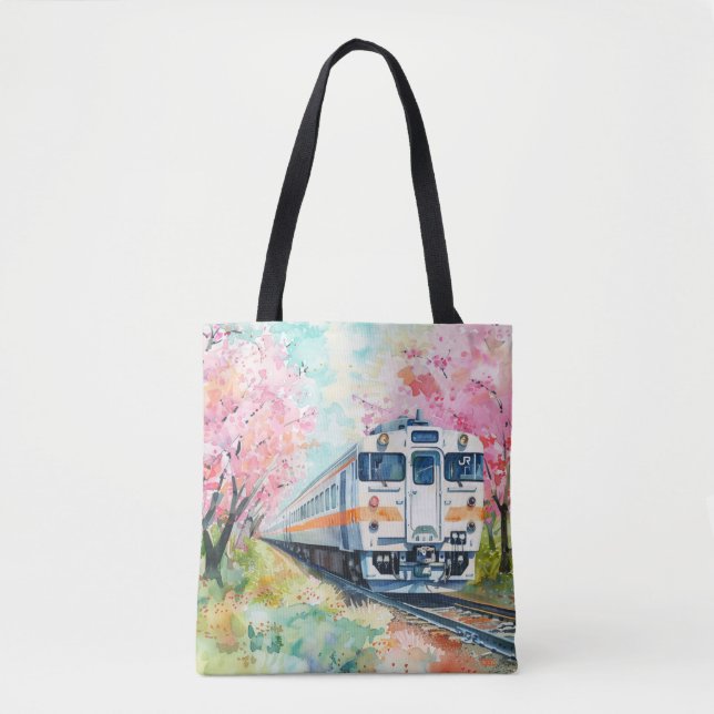 Ein Zug im Frühling Tasche (Vorderseite)
