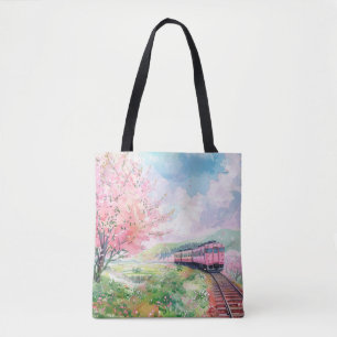 Ein Zug im Frühling Tasche