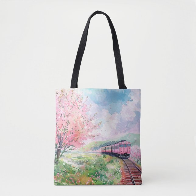 Ein Zug im Frühling Tasche (Vorderseite)