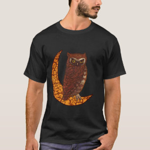 Ein zunehmender Mond-Eulen-T-Shirts T-Shirt