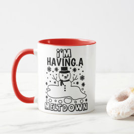 Ein Zusammenbruch | Funny Christmas Snowman Spaß Tasse