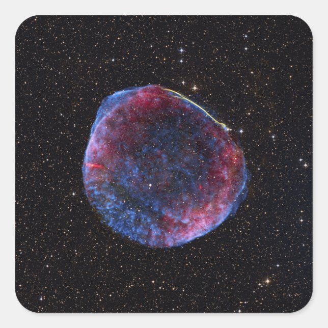 Ein zusammengesetztes Bild der Supernova SN 1006 Quadratischer Aufkleber (Vorderseite)