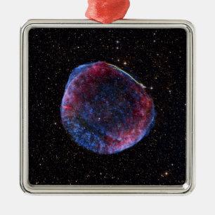 Ein zusammengesetztes Bild der Supernova SN 1006 Silbernes Ornament