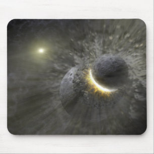 Ein Zusammenstoß zwischen enormen Gegenständen i Mousepad