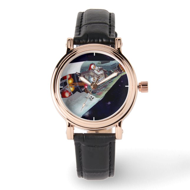 Ein zweiköpfiges Gemini-Raumschiff im Flug entführ Armbanduhr (Vorderseite)