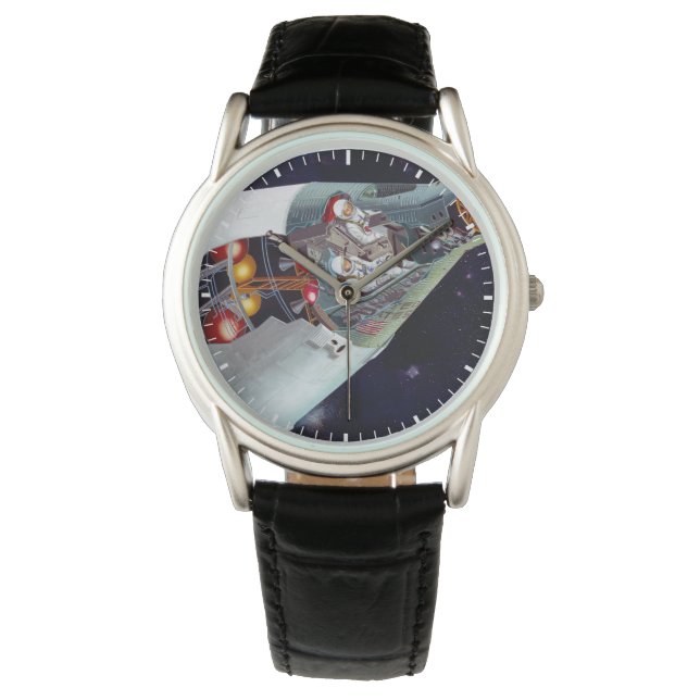 Ein zweiköpfiges Gemini-Raumschiff im Flug entführ Armbanduhr (Vorderseite)