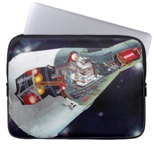 Ein zweiköpfiges Gemini-Raumschiff im Flug entführ Laptopschutzhülle