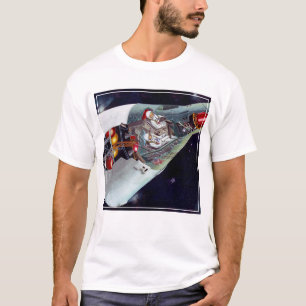 Ein zweiköpfiges Gemini-Raumschiff im Flug entführ T-Shirt