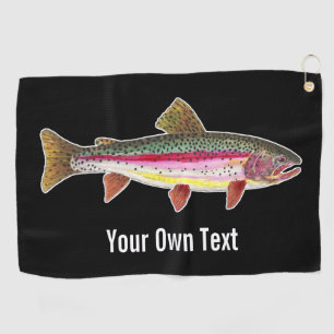 Einartige Regenbogenforelle Fliegenfischen Angelan Golfhandtuch