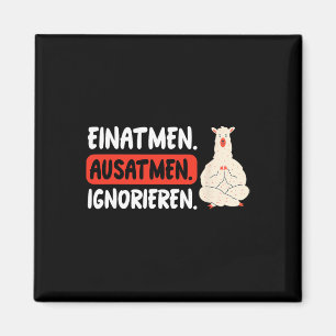 Einatmen Ausatmen Ignorieren Lustiges Llama Yoga Magnet