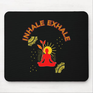 Einatmen Ausatmen Meditation Energie Mandala Kunst Mousepad