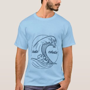 Einatmen Ausatmen Ozeanwelle   Zen Achtsamkeit T-S T-Shirt